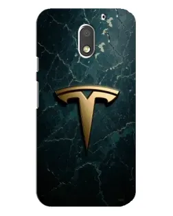 Чехол для Motorola MOTO E3 с картинкой «Мраморная Tesla Gold»