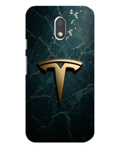 Чехол для Motorola MOTO E3 с картинкой «Мраморная Tesla Gold»