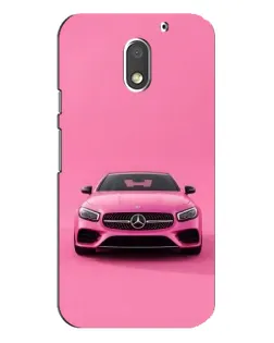 Чехол для Motorola MOTO E3 с картинкой «Розовый Mercedes AMG»