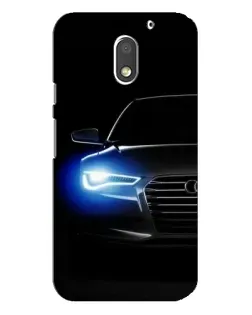 Чохол для Motorola MOTO E3 з картинкою «Неоновий погляд Audi»