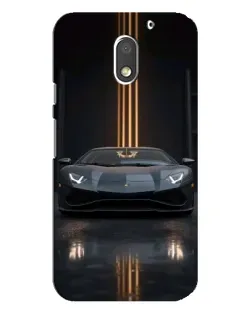 Чехол для Motorola MOTO E3 с картинкой «Lamborghini золотые линии»