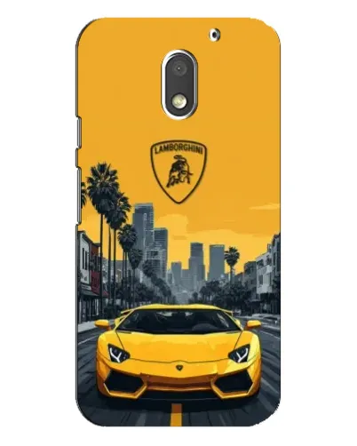 Чехол для Motorola MOTO E3 с картинкой «Желтый Lamborghini город» Чехол для Motorola MOTO E3 с картинкой «Желтый Lamborghini город»