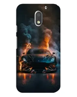 Чехол для Motorola MOTO E3 с картинкой «Lamborghini дымная эстетика»