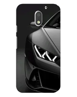 Чехол для Motorola MOTO E3 с картинкой «Lamborghini фары детализация»