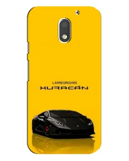 Чехол для Motorola MOTO E3 с картинкой «Lamborghini Huracan черный»