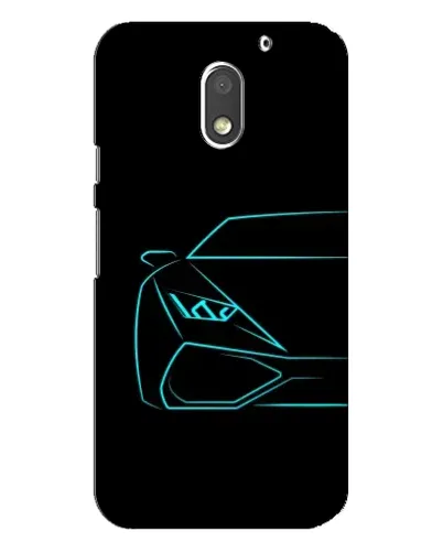 Чехол для Motorola MOTO E3 с картинкой «Голубой силуэт Lamborghini» Чехол для Motorola MOTO E3 с картинкой «Голубой силуэт Lamborghini»