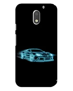 Чехол для Motorola MOTO E3 с картинкой «Неоновый контур Lamborghini»