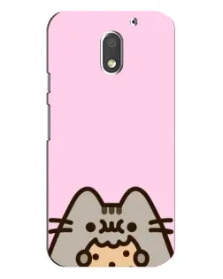 Чохол для Motorola MOTO E3 з картинкою «Pusheen та печиво»