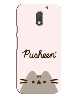 Чехол для Motorola MOTO E3 с картинкой «Pusheen логотип»