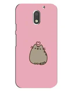 Чехол для Motorola MOTO E3 с картинкой «Pusheen сердце»