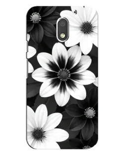 Чохол для Motorola MOTO E3 з картинкою «Монохромні айстри»