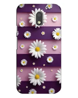 Чохол для Motorola MOTO E3 з картинкою «Ромашки на фіолетовому»