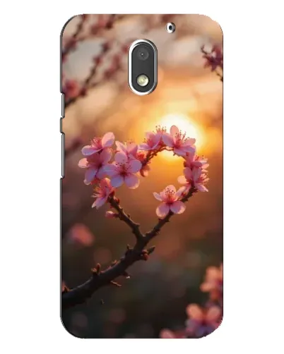 Чехол для Motorola MOTO E3 с картинкой «Розовый цвет сердце на фоне заката» Чехол для Motorola MOTO E3 с картинкой «Розовый цвет сердце на фоне заката»