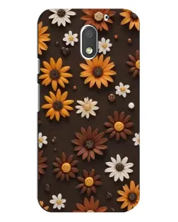 Чохол для Motorola MOTO E3 з картинкою «Візерунок з маленьких соняшників»