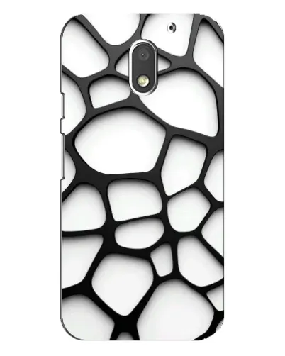 Чехол для Motorola MOTO E3 с картинкой «Белая объемная сетка»