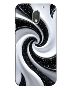 Чохол для Motorola MOTO E3 з картинкою «Чорно-біла спіраль»