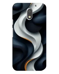 Чохол для Motorola MOTO E3 з картинкою «Об'ємні чорно-білі стрічки»