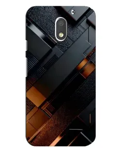Чехол для Motorola MOTO E3 с картинкой «Черные геометрические блоки»