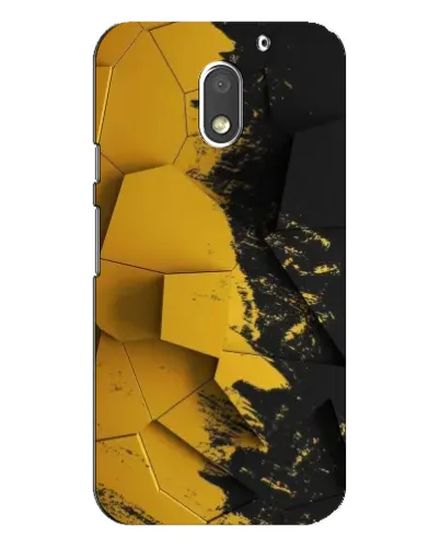 Чехол для Motorola MOTO E3 с картинкой «Золотые осколки геометрии»