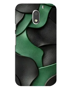 Чехол для Motorola MOTO E3 с картинкой «Зеленые кожаные волны»