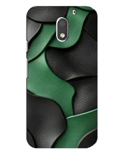 Чехол для Motorola MOTO E3 с картинкой «Зеленые кожаные волны»