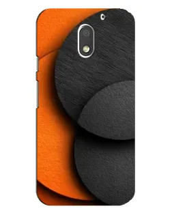 Чехол для Motorola MOTO E3 с картинкой «Геометрия оранжевых кругов»