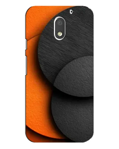 Чехол для Motorola MOTO E3 с картинкой «Геометрия оранжевых кругов»