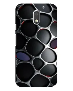 Чехол для Motorola MOTO E3 с картинкой «Объемная темная решетка»