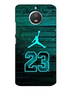 Чехол для Motorola MOTO E4 с картинкой «Jordan Cyan 23»