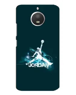 Чехол для Motorola MOTO E4 с картинкой «Jordan Blue Fire»