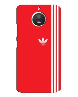 Чохол для Motorola MOTO E4 з картинкою «Червоний мінімалізм Adidas»