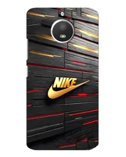 Чохол для Motorola MOTO E4 з картинкою «Золотий Nike на металі»
