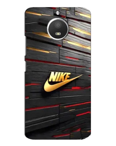 Чохол для Motorola MOTO E4 з картинкою «Золотий Nike на металі»