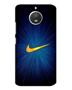 Чехол для Motorola MOTO E4 с картинкой «Синий пульс Nike»