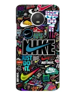 Чехол для Motorola MOTO E4 с картинкой «Яркий коллаж Nike»
