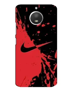 Чехол для Motorola MOTO E4 с картинкой «Красные брызги Nike»
