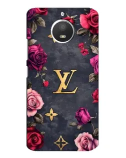 Чехол для Motorola MOTO E4 с картинкой «Цветочный Louis Vuitton»