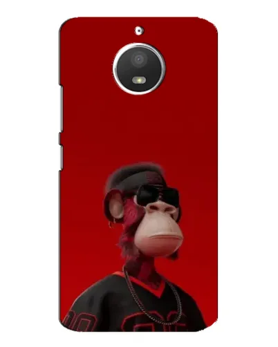 Чехол для Motorola MOTO E4 с картинкой «Bored Ape в красном»