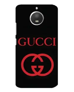 Чехол для Motorola MOTO E4 с картинкой «Gucci — красный логотип»