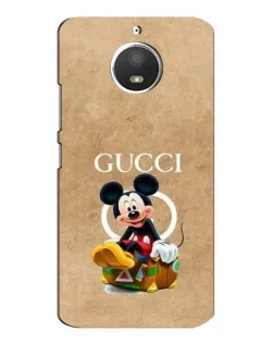 Чехол для Motorola MOTO E4 с картинкой «Микки Маус Gucci — крафт»