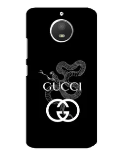 Чехол для Motorola MOTO E4 с картинкой «Gucci — серебряная змея»