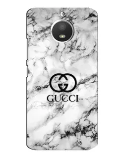 Чехол для Motorola MOTO E4 с картинкой «Gucci — мраморный шик»
