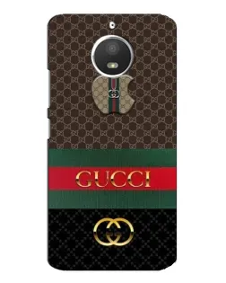 Чехол для Motorola MOTO E4 с картинкой «Gucci — брендированный десерт»