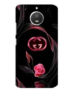 Чехол для Motorola MOTO E4 с картинкой «Gucci — неоновая роза»