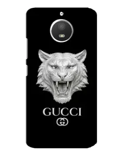 Чохол для Motorola MOTO E4 з картинкою «Gucci — срібний лев»
