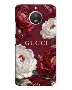 Чохол для Motorola MOTO E4 з картинкою «Gucci — бордові троянди»