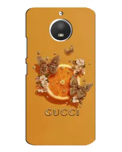 Чохол для Motorola MOTO E4 з картинкою «Gucci — золоті метелики»