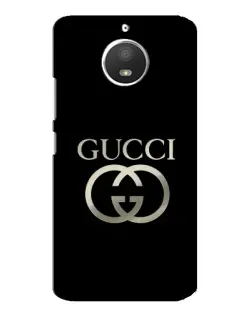Чохол для Motorola MOTO E4 з картинкою «Gucci — золото на чорному»