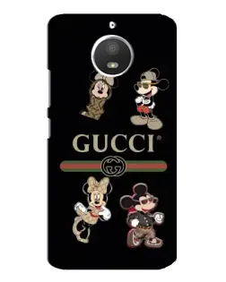 Чохол для Motorola MOTO E4 з картинкою «Gucci — герої Disney та монограма»
