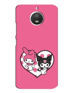 Чехол для Motorola MOTO E4 с картинкой «Kuromi и My Melody»